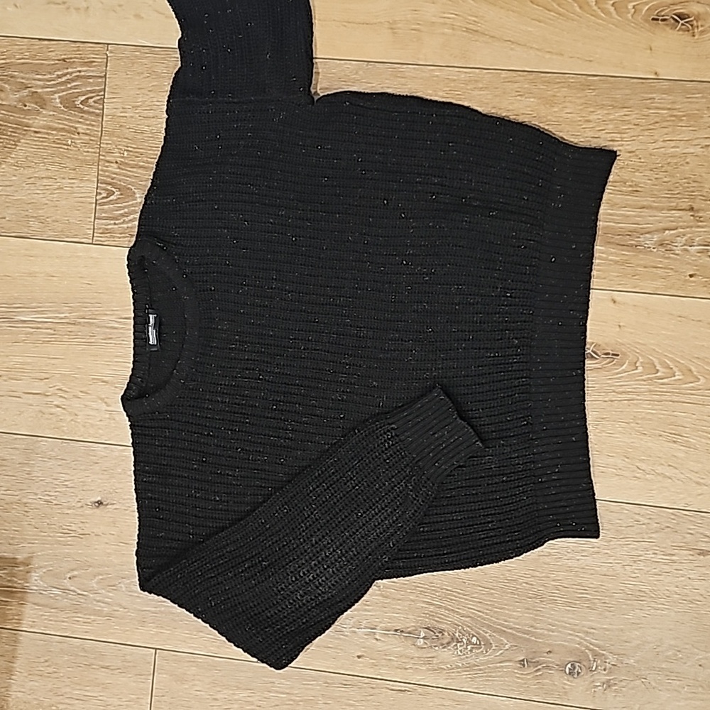 ORIGINAL American Apparel Fisherman Sweater in Black MADE IN USA! VINTAGE